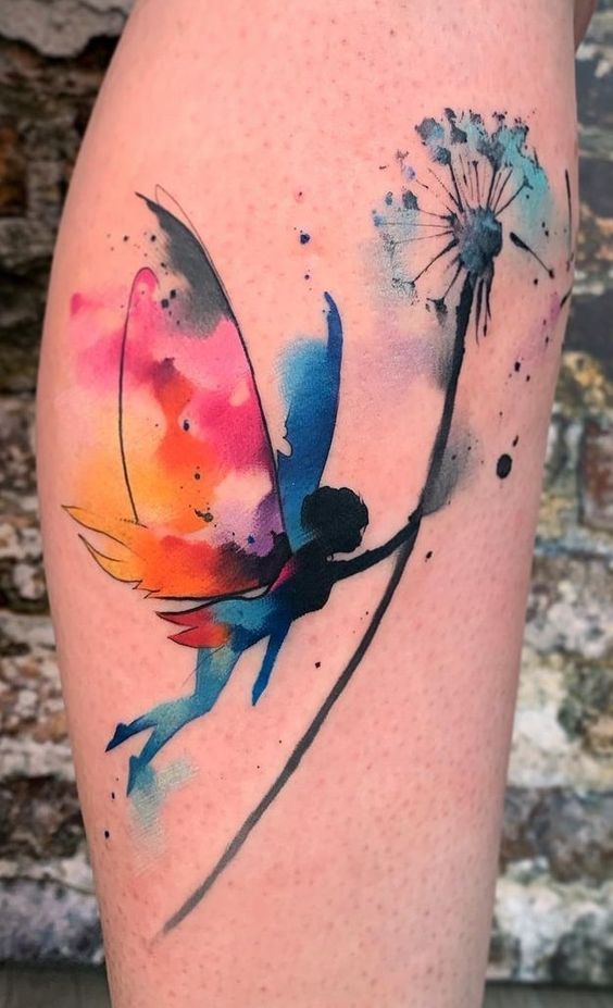 Watercolor Tattoo Style